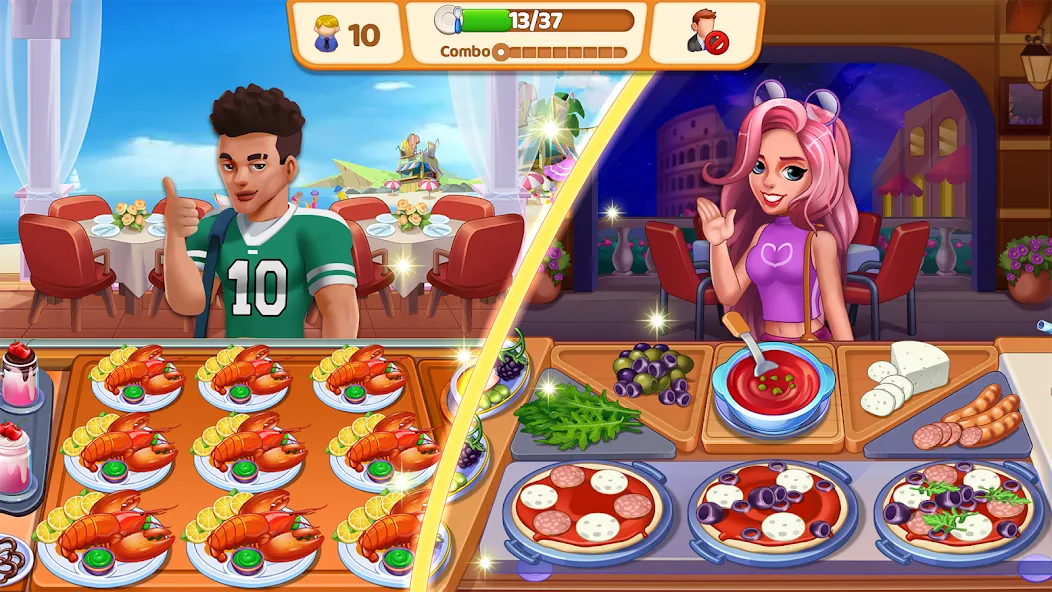 Скачать Food Voyage: Fun Cooking Games (Фуд Воядж) взлом на бесконечные деньги + мод меню screen 5