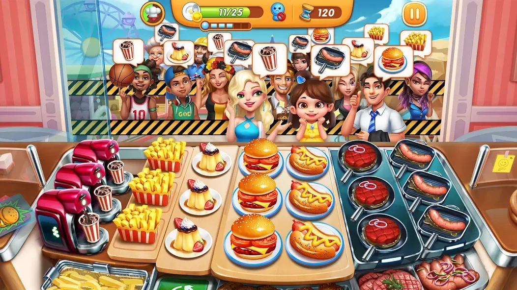 Скачать Cooking City — Cooking Games (Кукинг Сити) взлом на бесконечные деньги + мод меню screen 1