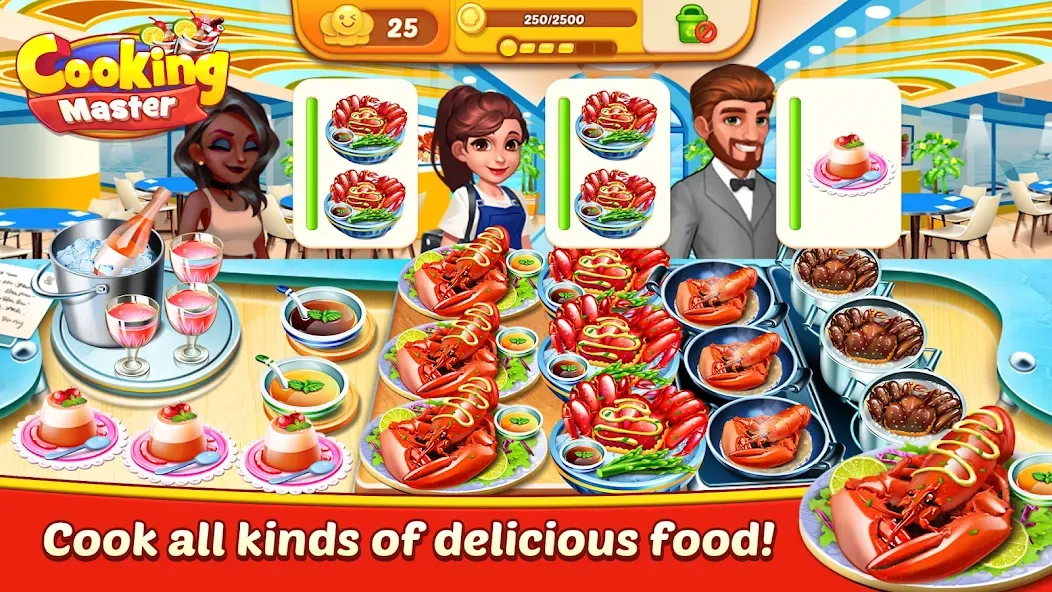 Скачать Cooking Master:Restaurant Game (Кукинг Мастер) взлом на бесконечные деньги + мод меню screen 4