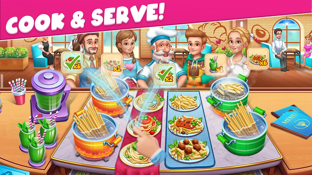 Скачать Cooking Taste Restaurant Games взлом на бесконечные деньги + мод меню screen 3