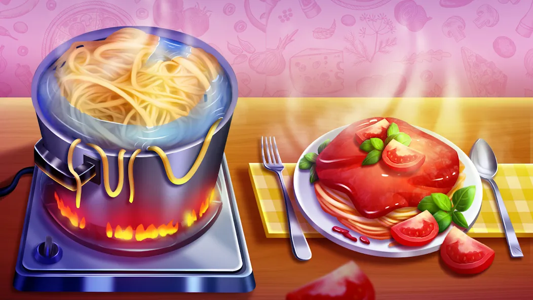 Скачать Cooking Team: Restaurant Games взлом на бесконечные деньги + мод меню screen 1