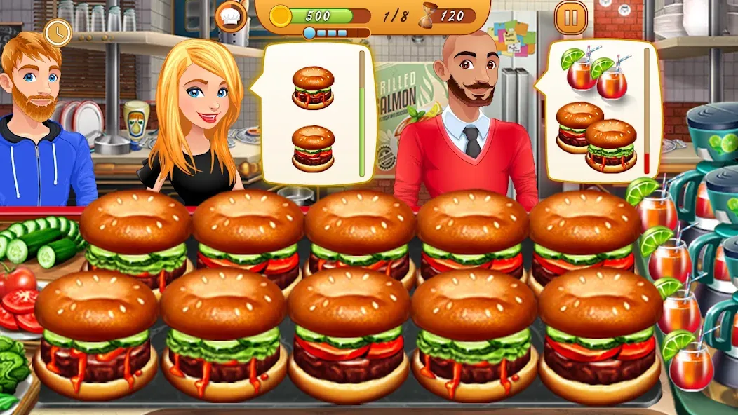 Скачать Cooking Team: Restaurant Games взлом на бесконечные деньги + мод меню screen 4