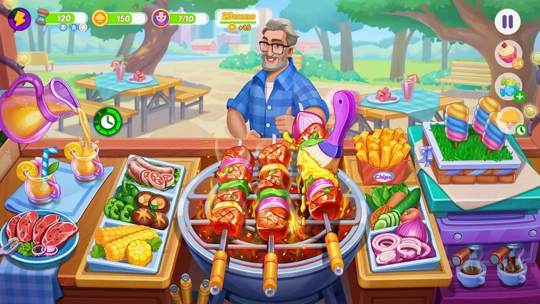 Скачать Cooking Town — Restaurant Game (Кукинг Таун) взлом на бесконечные деньги + мод меню screen 1