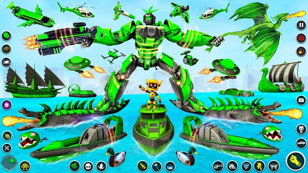 Скачать Dino Robot — Car Robot Games (Дино Робот) взлом на бесконечные деньги + мод меню screen 2