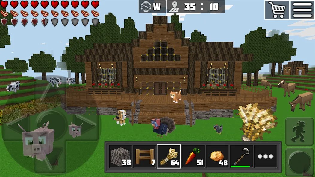 Скачать World Craft: Block Craftsman взлом на бесконечные деньги + мод меню screen 2