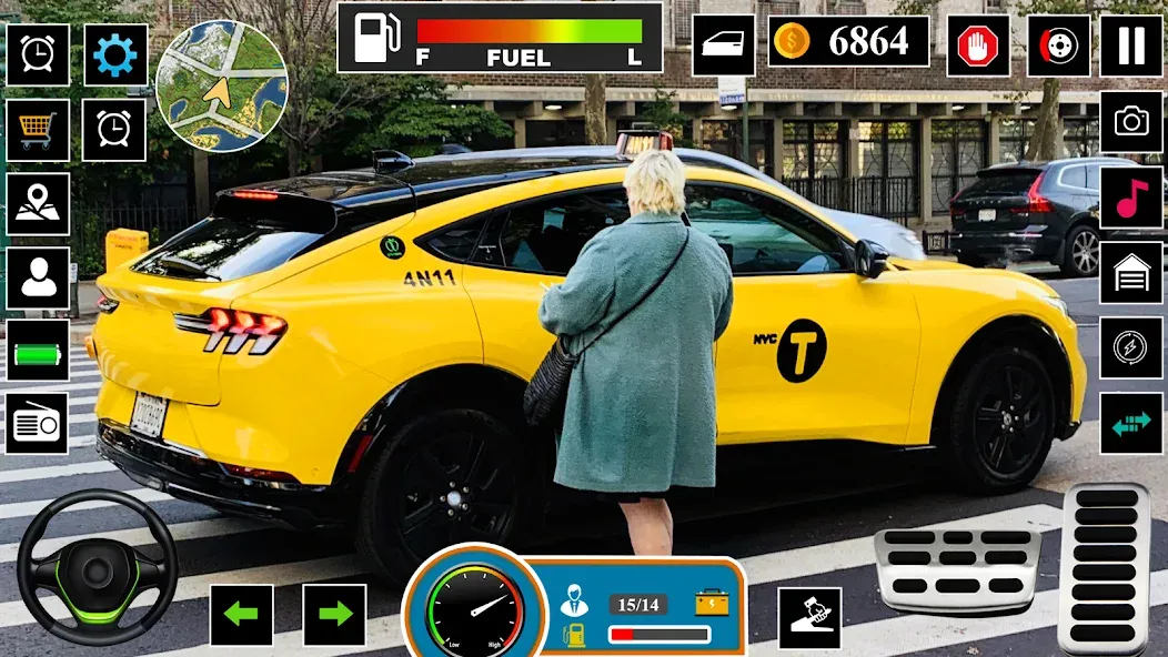 Скачать US Taxi Game 2023-Taxi Driver взлом на бесконечные деньги + мод меню screen 4