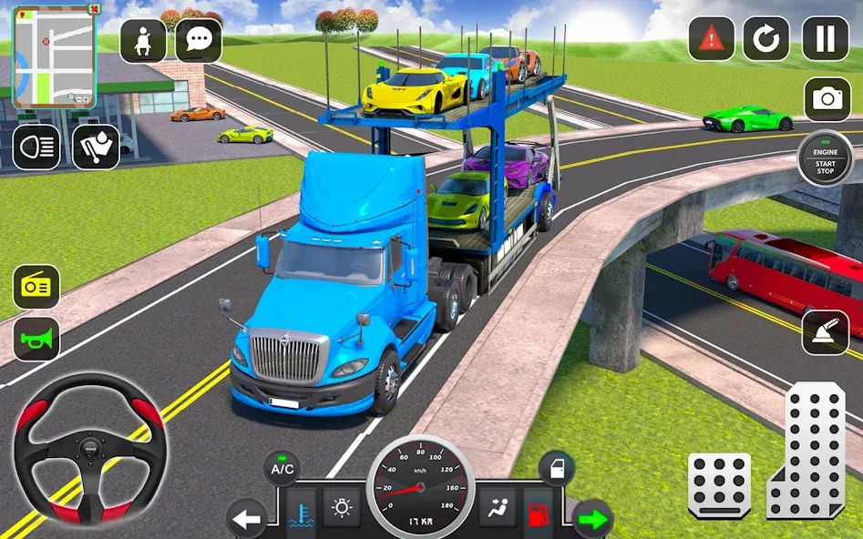 Скачать Trailer Truck Car Transport 3D взлом на бесконечные деньги + мод меню screen 2