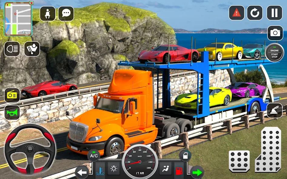 Скачать Trailer Truck Car Transport 3D взлом на бесконечные деньги + мод меню screen 4