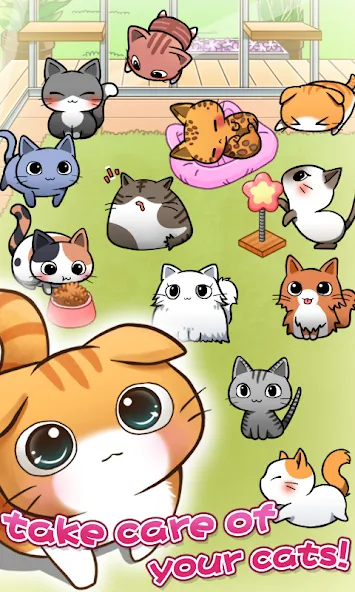 Скачать Cat Room — Cute Cat Games (Кэт Рум) взлом на бесконечные деньги + мод меню screen 2