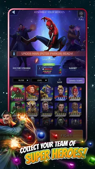 Скачать MARVEL Puzzle Quest: Hero RPG взлом на бесконечные деньги + мод меню screen 2