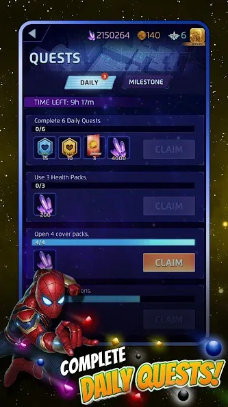 Скачать MARVEL Puzzle Quest: Hero RPG взлом на бесконечные деньги + мод меню screen 5