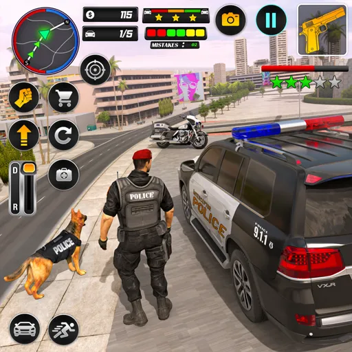 Скачать Police Car Chase Car Games взлом на бесконечные деньги + мод меню screen 1