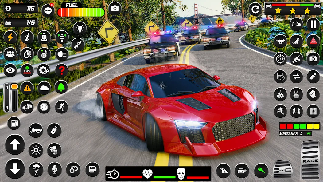 Скачать Police Car Chase Car Games взлом на бесконечные деньги + мод меню screen 4