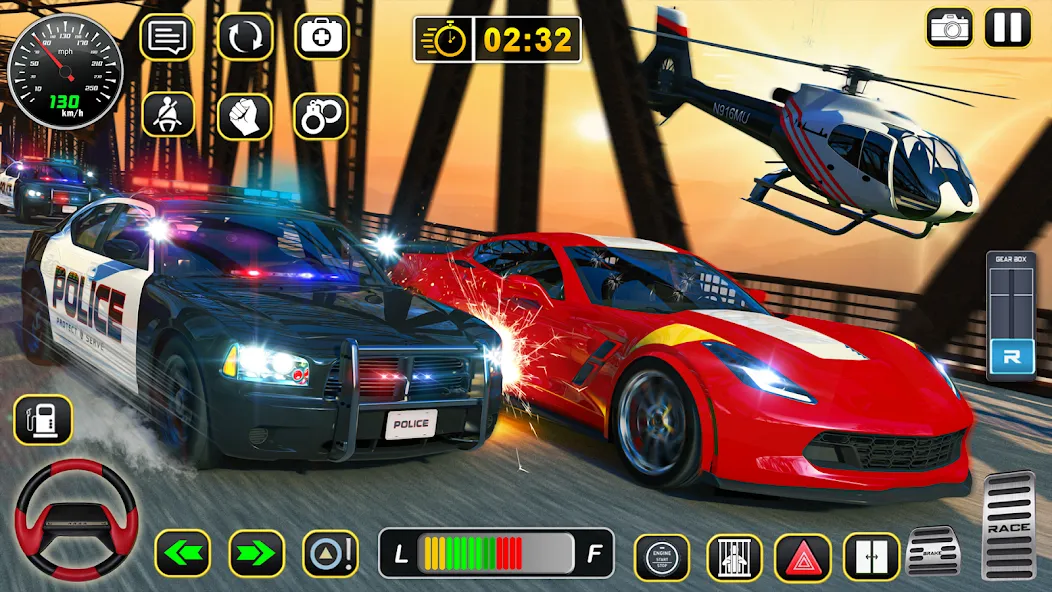 Скачать Police Car Chase Car Games взлом на бесконечные деньги + мод меню screen 5