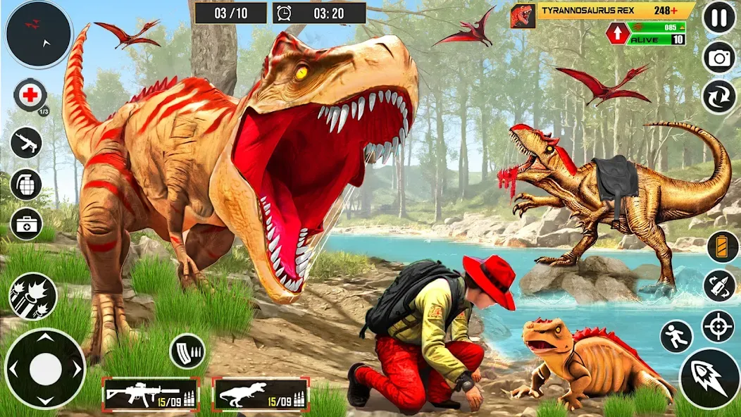 Скачать Real Dino Hunter 3D Gun Games (Уайлд Динозавр Хантер Ган Геймс) взлом на бесконечные деньги + мод меню screen 1