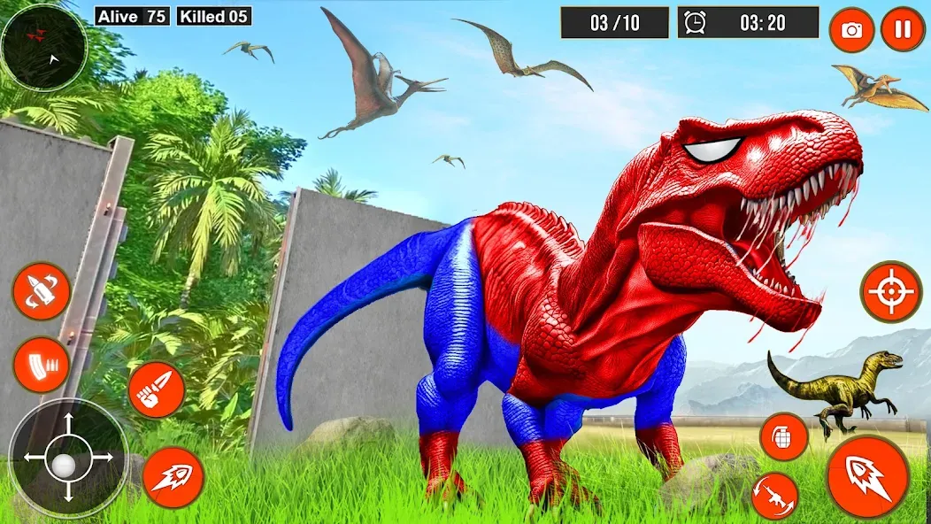 Скачать Real Dino Hunter 3D Gun Games (Уайлд Динозавр Хантер Ган Геймс) взлом на бесконечные деньги + мод меню screen 3