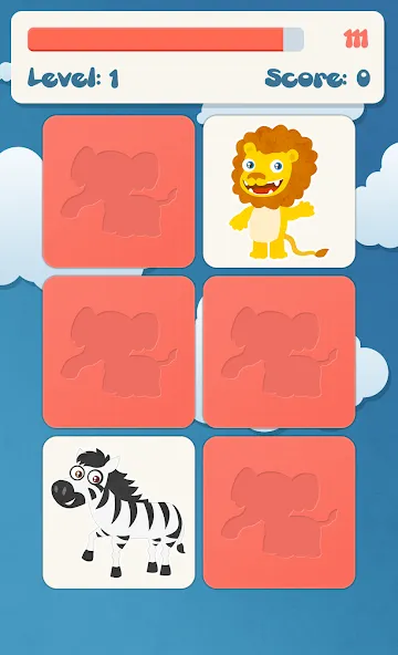 Скачать Animals memory game for kids взлом на бесконечные деньги + мод меню screen 2