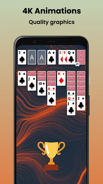 Скачать Klondike Solitaire Offline взлом на бесконечные деньги + мод меню screen 4