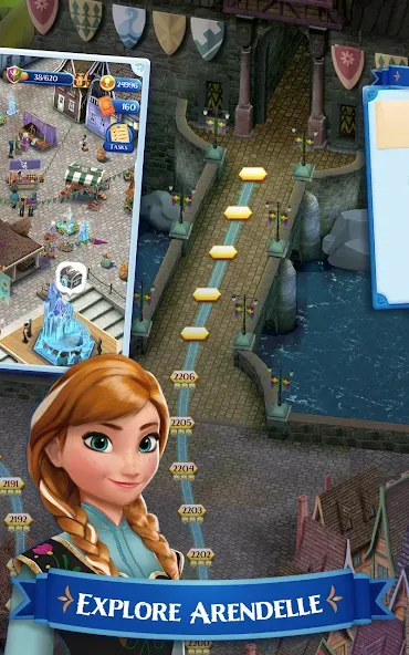 Скачать Disney Frozen Free Fall Games взлом на бесконечные деньги + мод меню screen 4