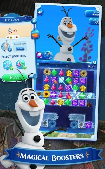 Скачать Disney Frozen Free Fall Games взлом на бесконечные деньги + мод меню screen 5