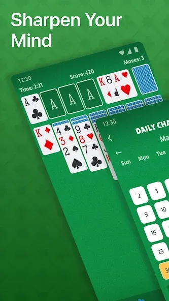 Скачать Solitaire — Classic Card Game (Солитер) взлом на бесконечные деньги + мод меню screen 2