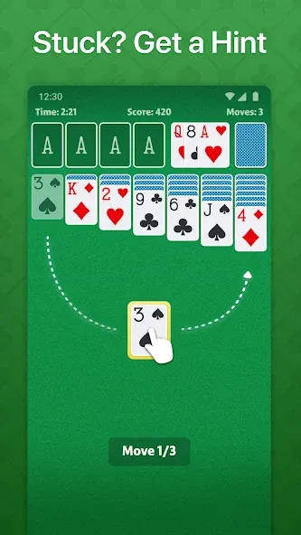 Скачать Solitaire — Classic Card Game (Солитер) взлом на бесконечные деньги + мод меню screen 4