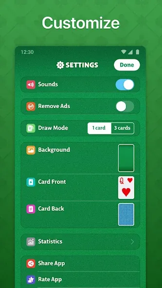 Скачать Solitaire — Classic Card Game (Солитер) взлом на бесконечные деньги + мод меню screen 5