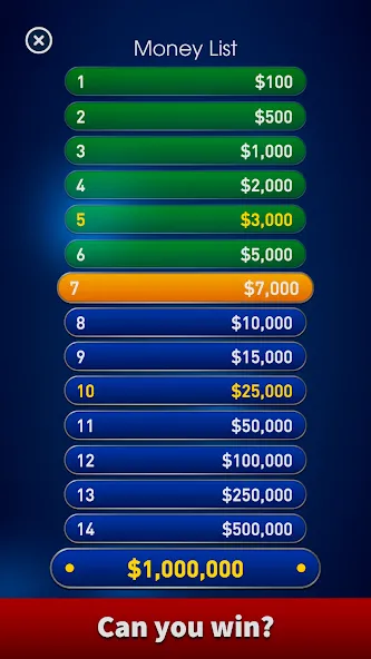 Скачать Millionaire 2024 Trivia Quiz взлом на бесконечные деньги + мод меню screen 4