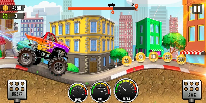 Скачать Racing the Hill взлом на бесконечные деньги + мод меню screen 1