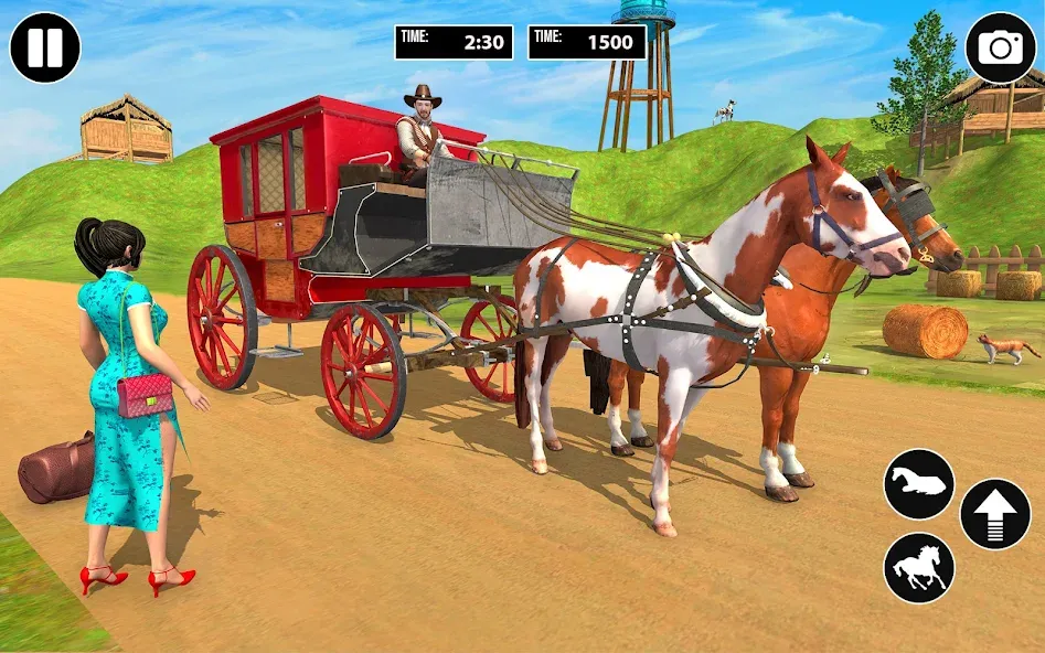 Скачать Horse Cart Taxi Transport Game взлом на бесконечные деньги + мод меню screen 5