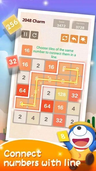 Скачать Number Charm: Slide Puzzle (Две тысячи сорок восемь) взлом на бесконечные деньги + мод меню screen 3