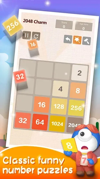 Скачать Number Charm: Slide Puzzle (Две тысячи сорок восемь) взлом на бесконечные деньги + мод меню screen 4