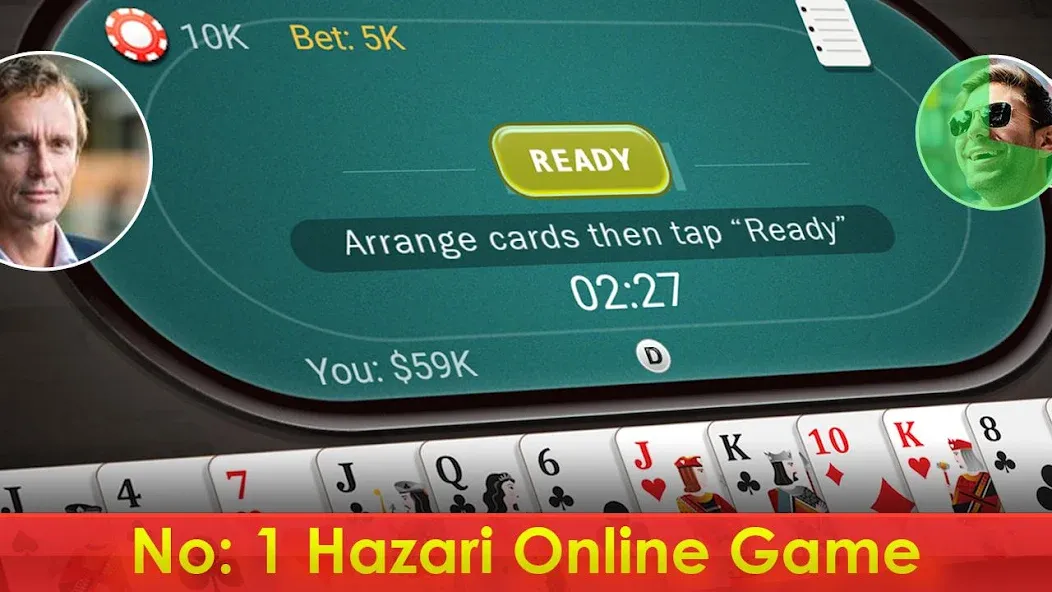 Скачать Hazari — 1000 Points Card Game (Хазари) взлом на бесконечные деньги + мод меню screen 1