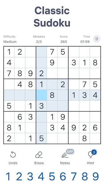 Скачать Sudoku.com — Classic Sudoku взлом на бесконечные деньги + мод меню screen 1