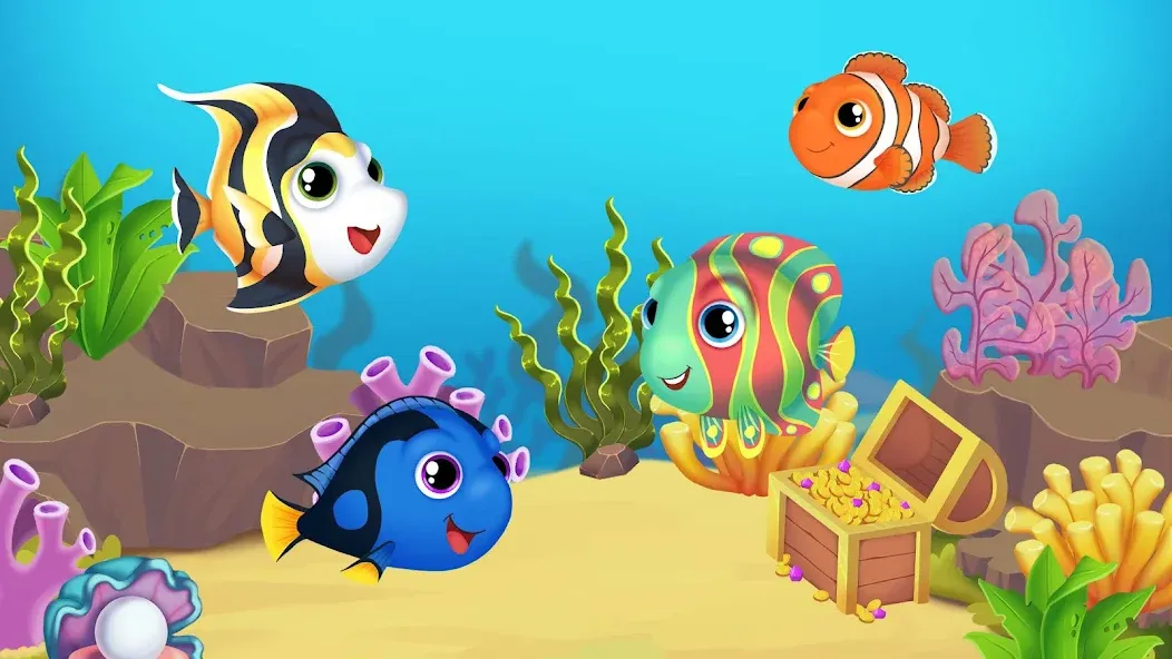 Скачать Baby Aquarium — Fish game взлом на бесконечные деньги + мод меню screen 1