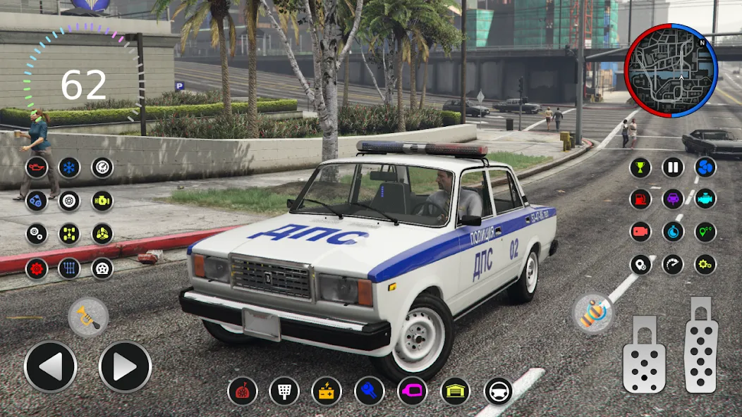 Скачать Police Car Riders: VAZ 2107 взлом на бесконечные деньги + мод меню screen 4