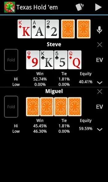 Скачать Poker Calculator взлом на бесконечные деньги + мод меню screen 3