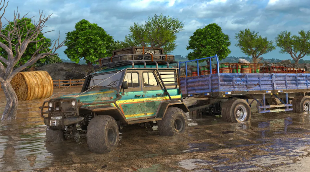 Скачать Offroad Mud Truck Driving Sim взлом на бесконечные деньги + мод меню screen 2