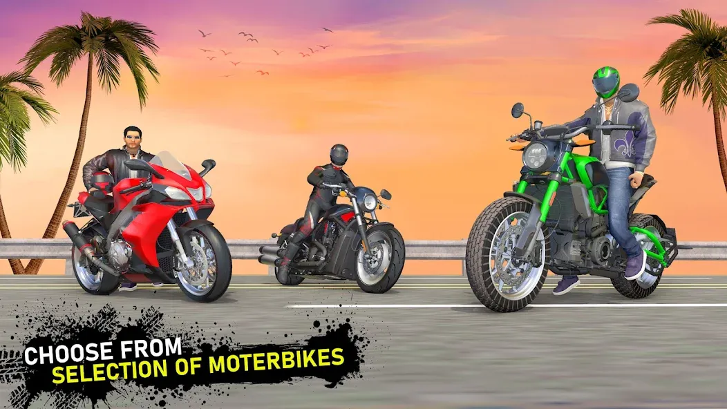 Скачать Moto Traffic Bike Race Game 3d (Мото Трафик Байк Рейс Гейм 3д) взлом на бесконечные деньги + мод меню screen 4