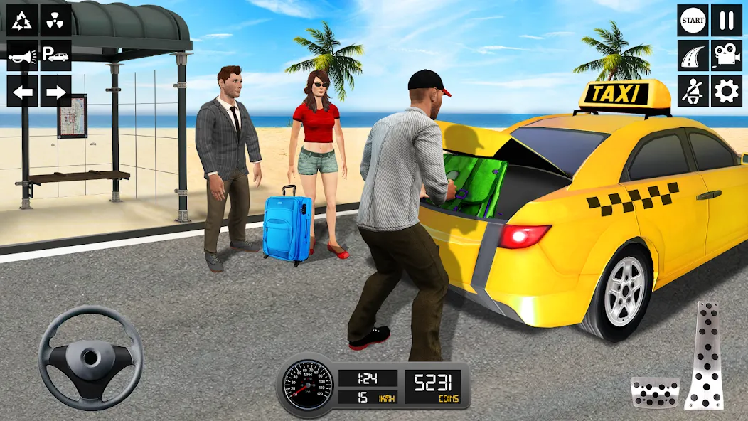 Скачать Taxi Simulator 3d Taxi Sim взлом на бесконечные деньги + мод меню screen 1