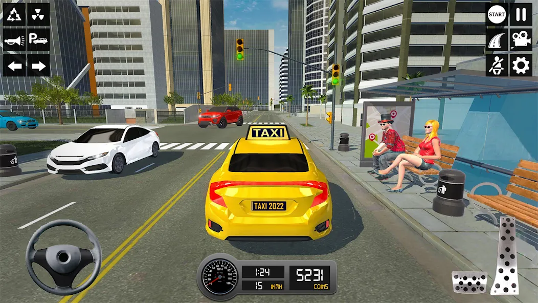 Скачать Taxi Simulator 3d Taxi Sim взлом на бесконечные деньги + мод меню screen 2