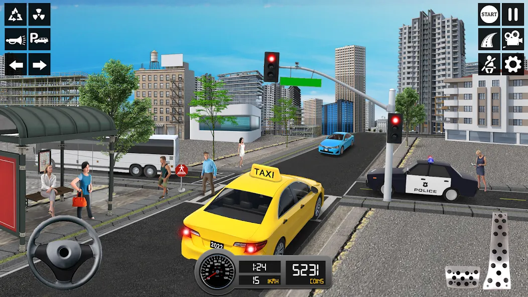 Скачать Taxi Simulator 3d Taxi Sim взлом на бесконечные деньги + мод меню screen 3