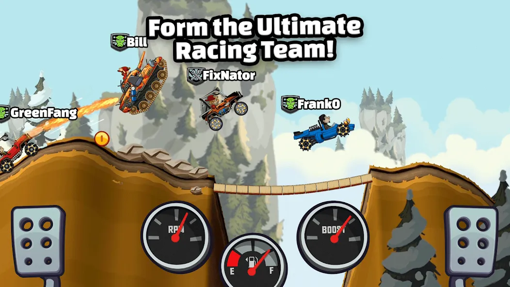 Скачать Hill Climb Racing 2 (Хилл Клаим Рейсинг 2) взлом на бесконечные деньги + мод меню screen 5