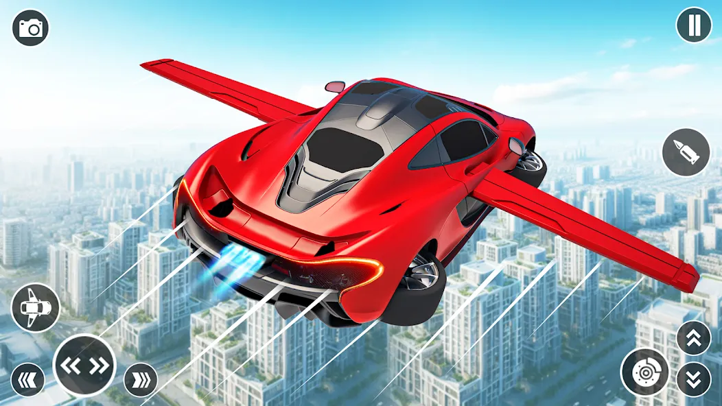 Скачать Flying Car Robot Shooting Game взлом на бесконечные деньги + мод меню screen 1