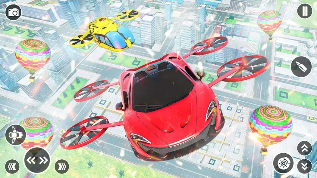 Скачать Flying Car Robot Shooting Game взлом на бесконечные деньги + мод меню screen 5