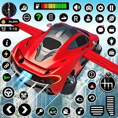 Flying Car Robot Shooting Game