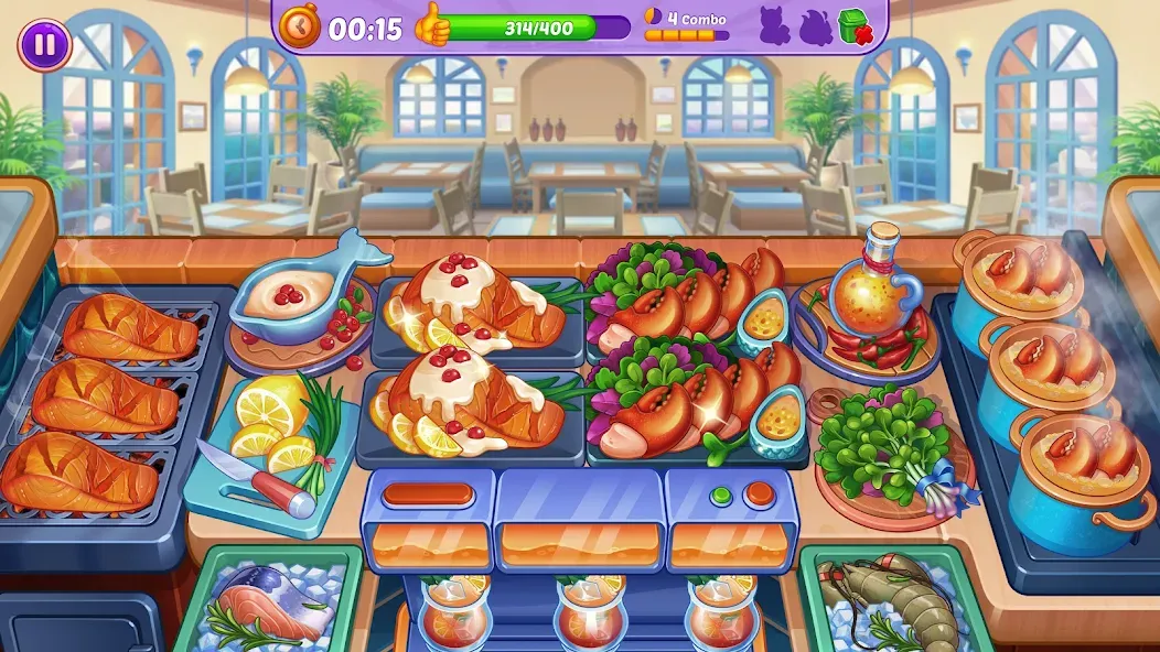 Скачать Cooking Crush — Cooking Game (Кукинг Краш) взлом на бесконечные деньги + мод меню screen 2