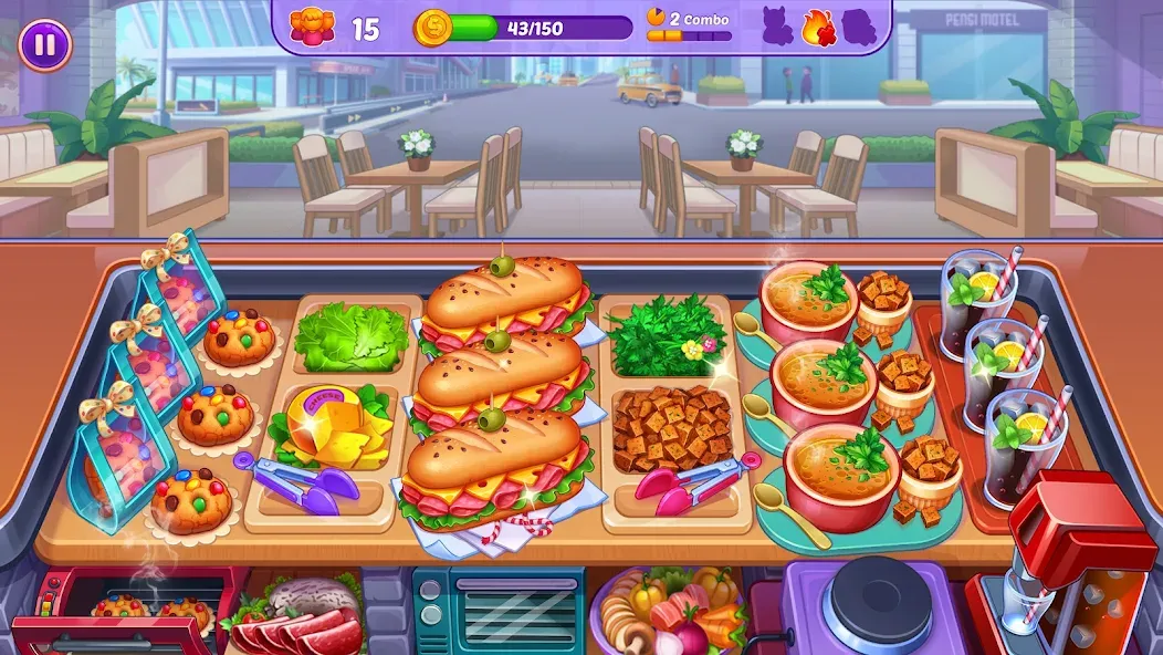 Скачать Cooking Crush — Cooking Game (Кукинг Краш) взлом на бесконечные деньги + мод меню screen 4