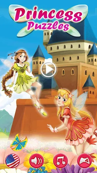 Скачать Princess Girls Puzzles — Kids взлом на бесконечные деньги + мод меню screen 1