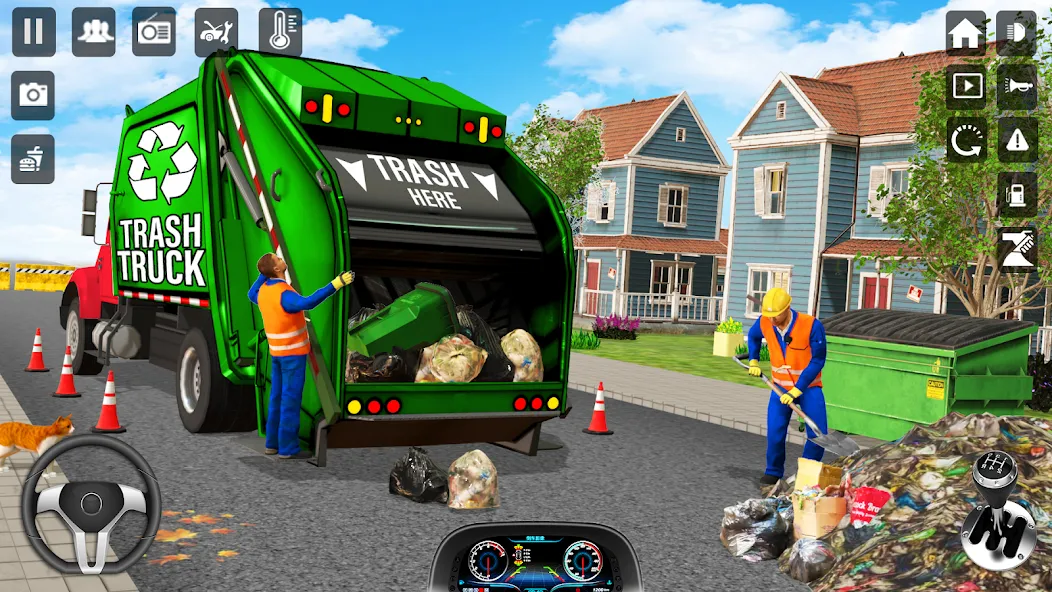 Скачать Trash Truck Games Simulator 3D взлом на бесконечные деньги + мод меню screen 1